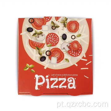 Caixa de pizza ondulado personalizado, caixa de embalagem de comida